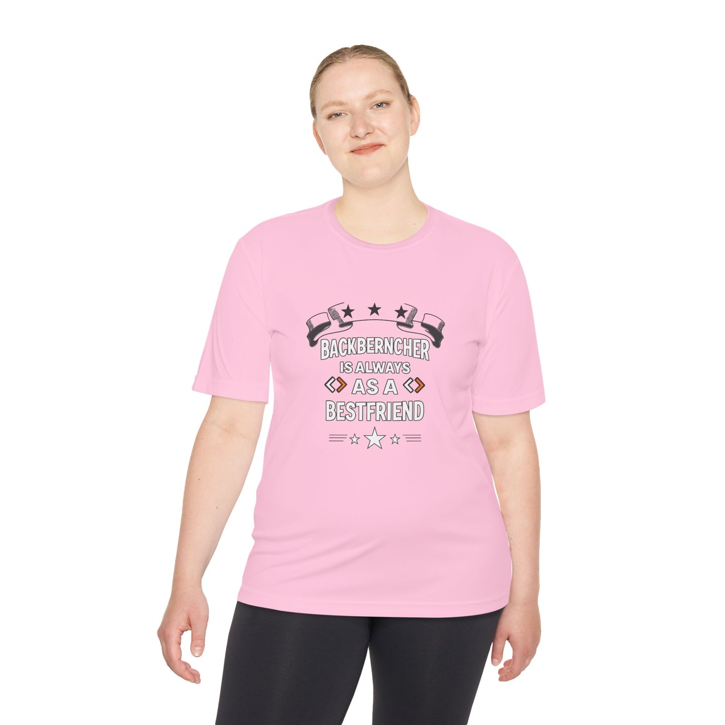 Unisex Moisture-Wicking Tee - "Backbercher is Always a Bestfriend" - Perfect Gift for Pet Lovers, Athletes, Birthdays, Casual Wear, [...]