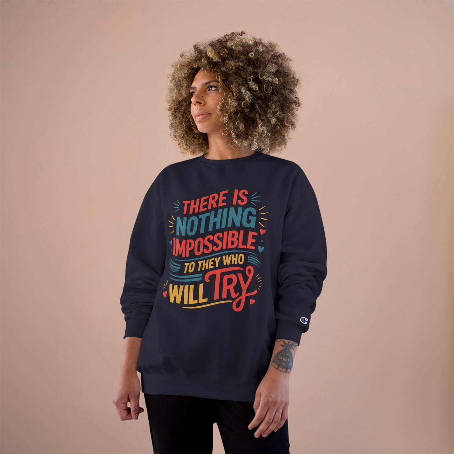 Motivational Champion Sweatshirt, Inspirational Crewneck, Cozy Gift for Dreamers, Positive Affirmation Sweater, Encouragement Apparel, [...]