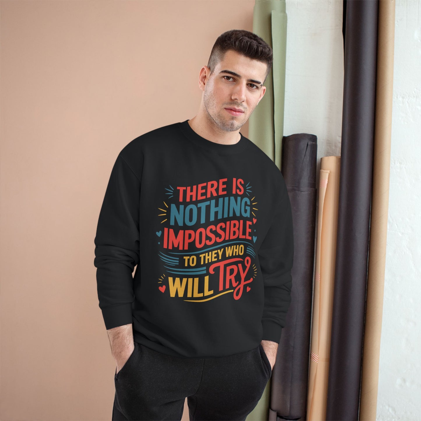 Motivational Champion Sweatshirt, Inspirational Crewneck, Cozy Gift for Dreamers, Positive Affirmation Sweater, Encouragement Apparel, [...]