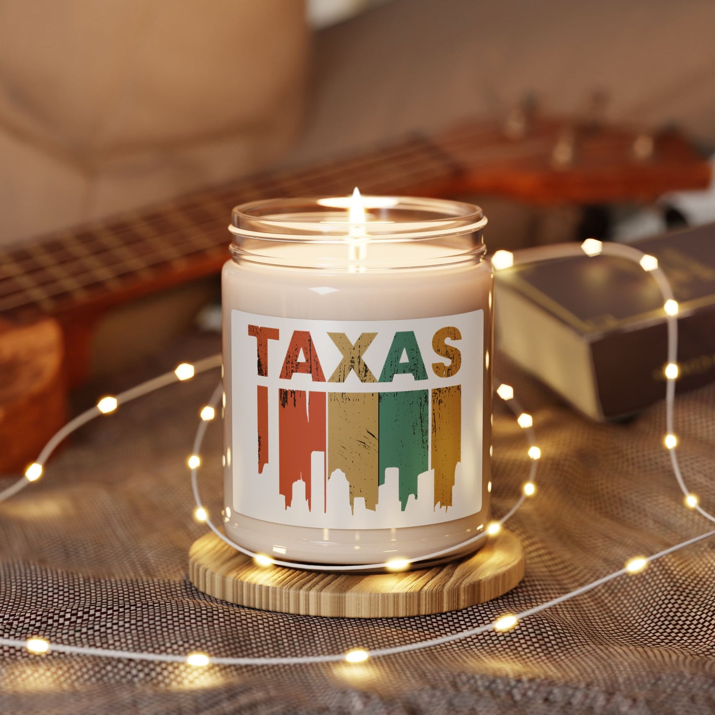 Texas Scented Soy Candle | 9oz Jar | Home Decor | Gifts for Her | Texas-Themed Candle | Cozy Ambiance | Aromatherapy
