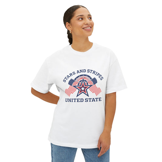 Stars and Stripes Oversized Tee, Unisex Patriotic T-Shirt, 4th of July Shirt, Independence Day Top, USA Pride Apparel, Comfortable [...]