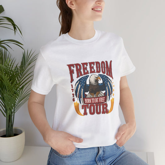 Patriotic Freedom Tour Tee, Eagle Graphic Tee, Unisex T-Shirt, Independent Spirit Apparel, 4th of July Shirt, Summer Casual Wear