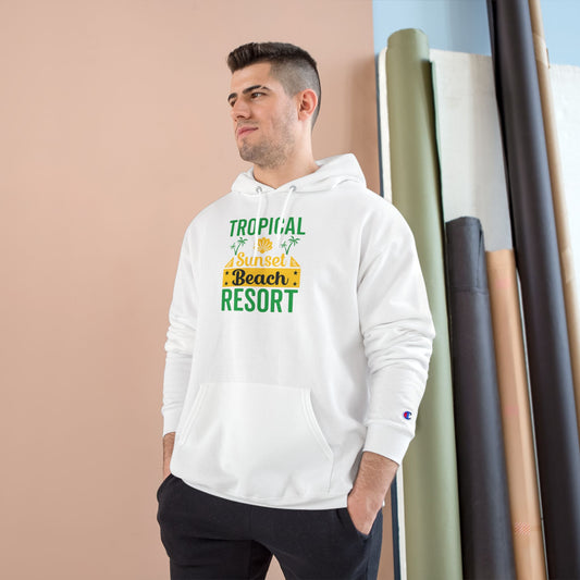 Tropical Beach Resort Hoodie | Champion Unisex Sweatshirt for Summer Vacations, Beach Days, and Relaxing Evenings, Gift for Travel [...]