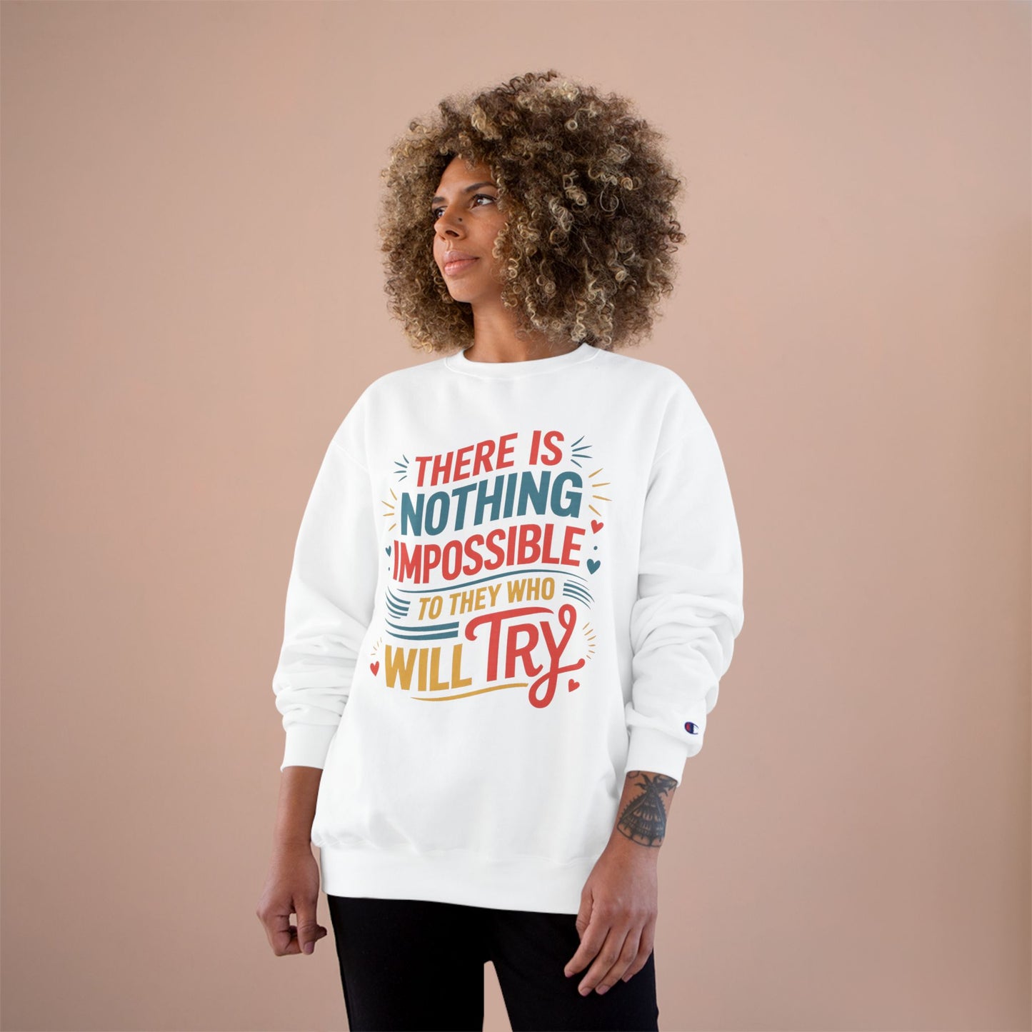 Motivational Champion Sweatshirt, Inspirational Crewneck, Cozy Gift for Dreamers, Positive Affirmation Sweater, Encouragement Apparel, [...]